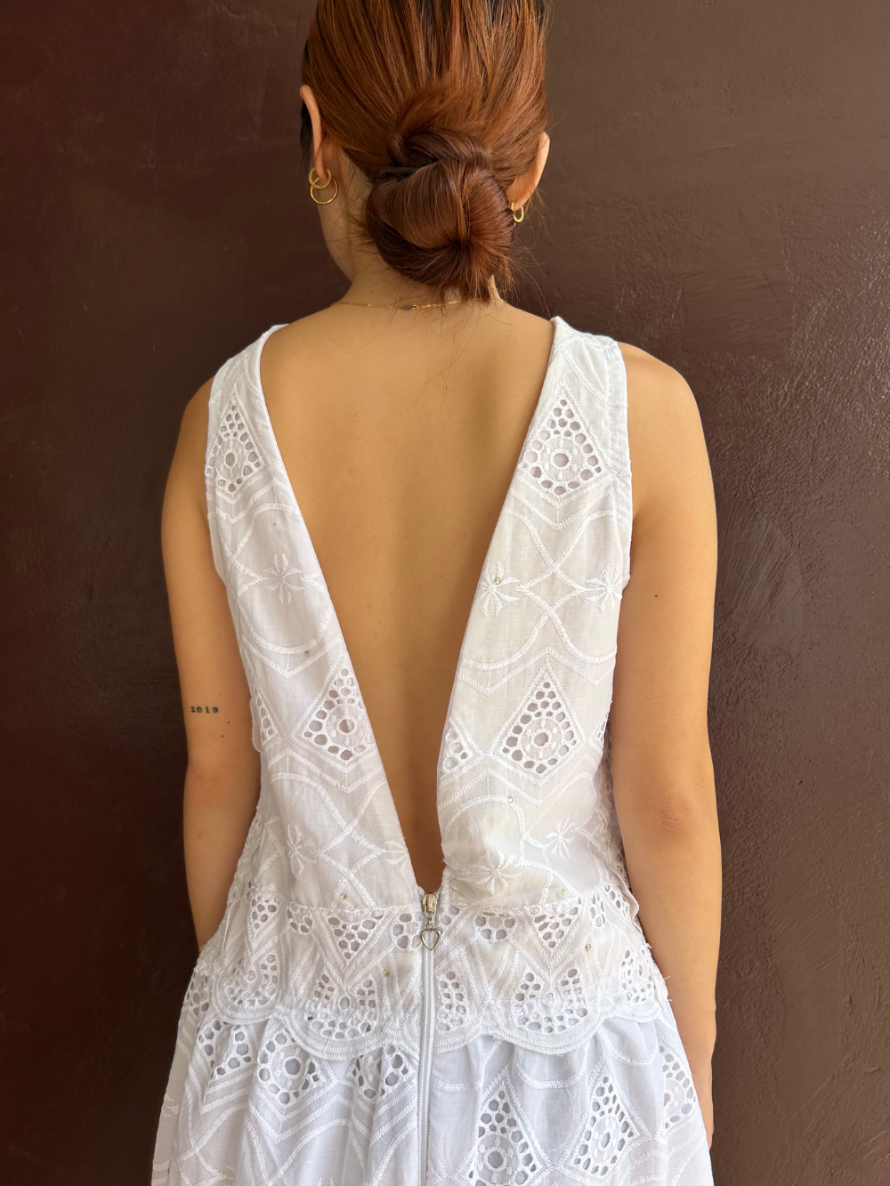 Wedding tank dress (white lace)