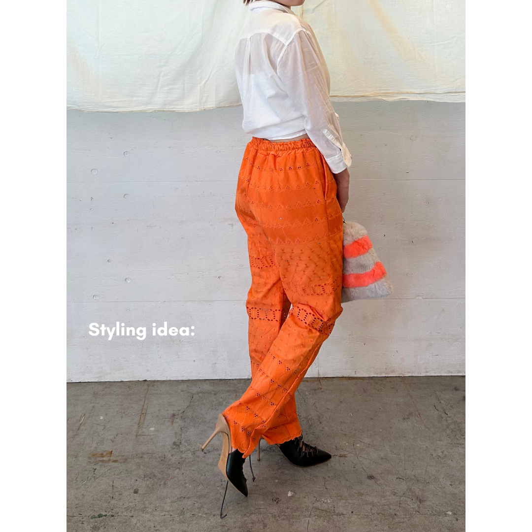 Embroidered Lace Pantaloons - Mustard Yellow