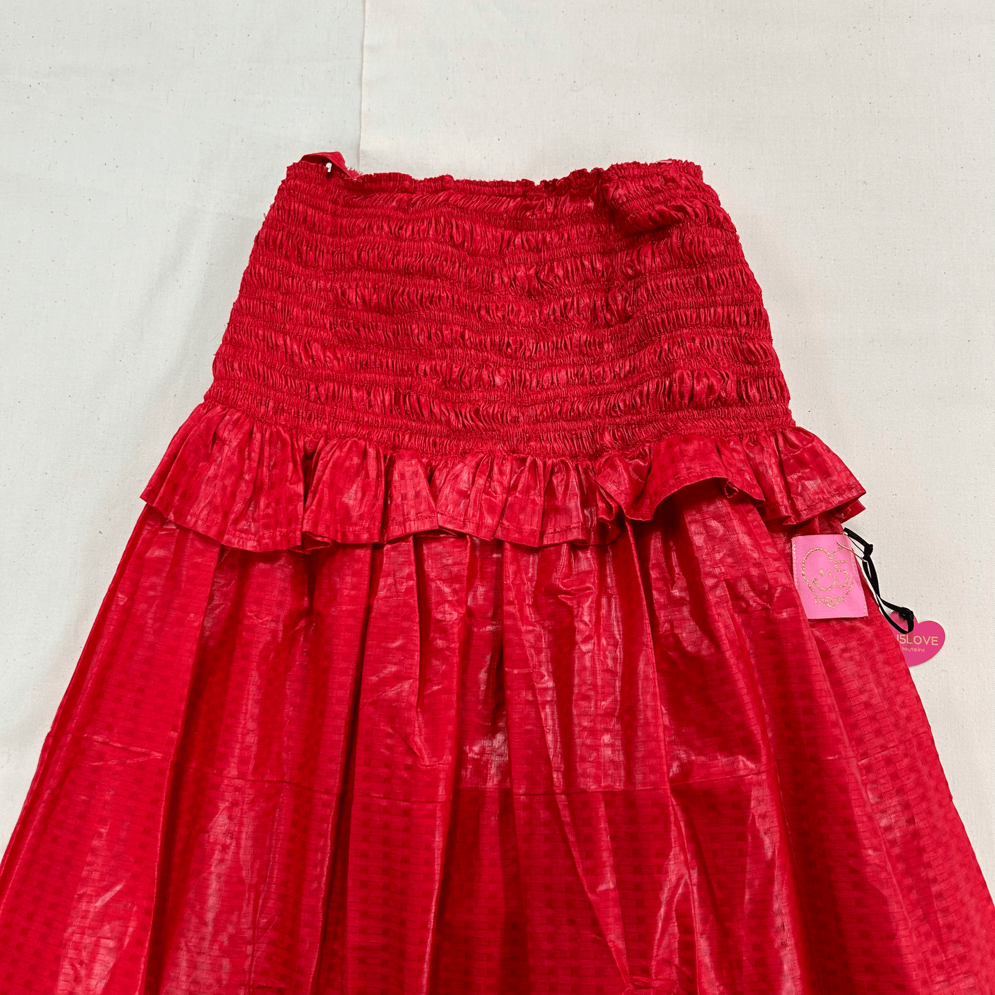 2 in 1 Elastic Long Dress - Red