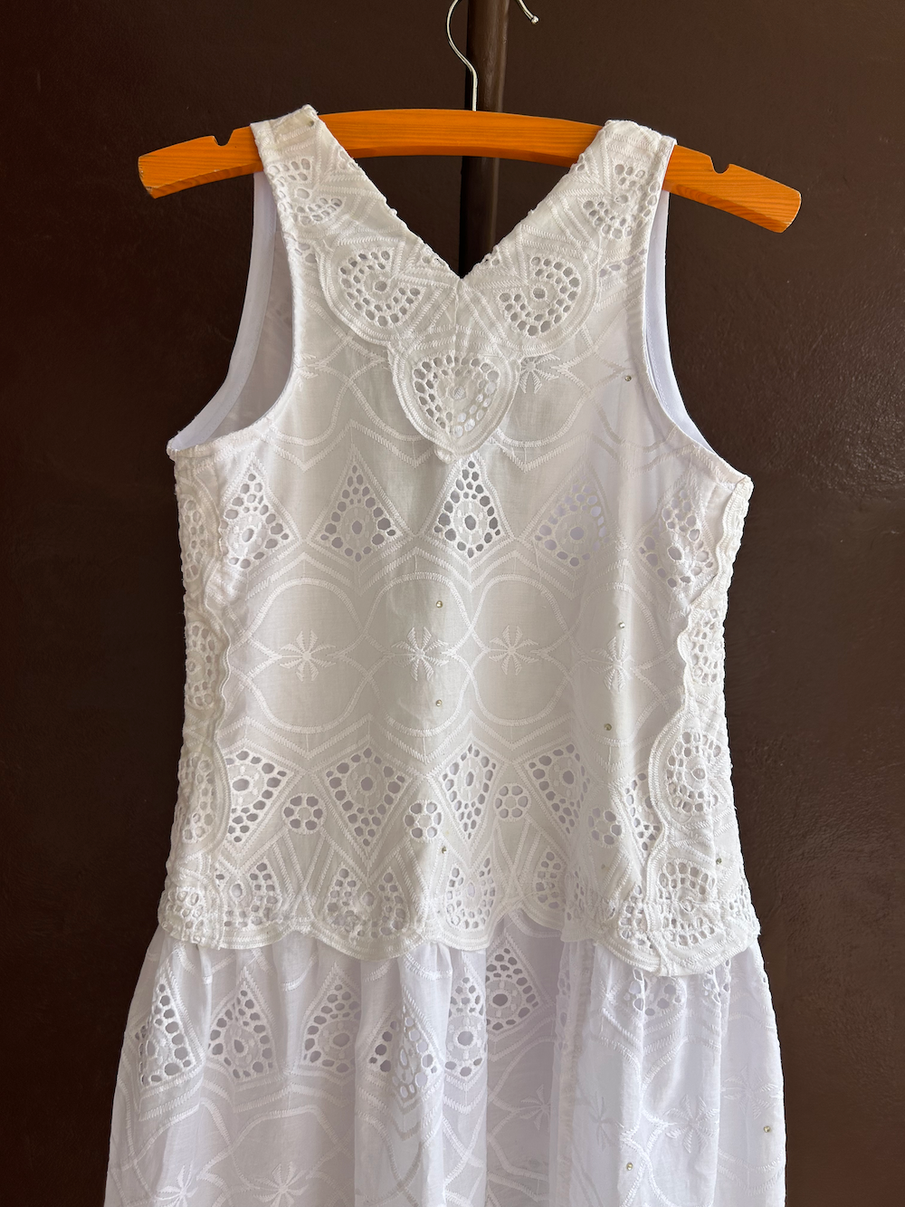 Wedding tank dress (white lace)