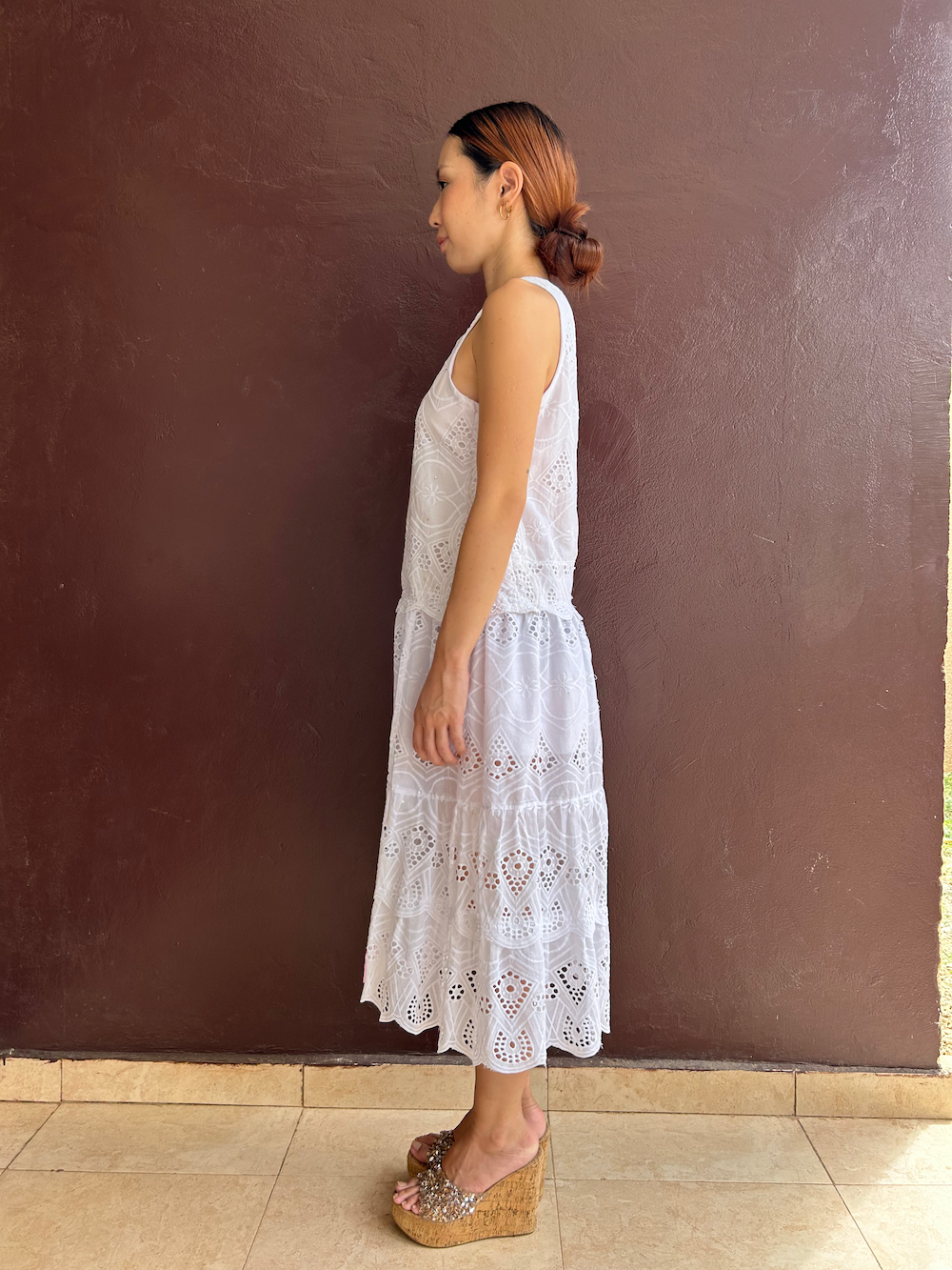 Wedding tank dress (white lace)