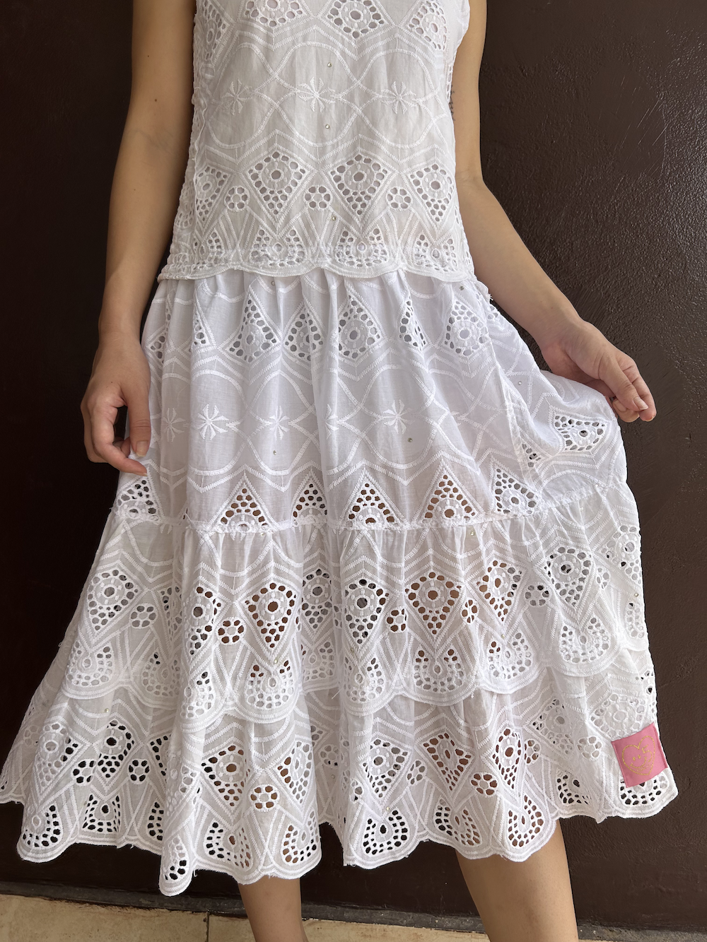 Wedding tank dress (white lace)