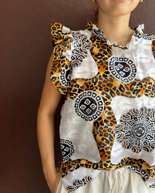 Leopard print top