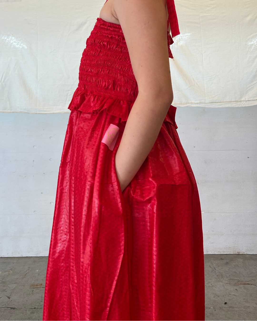 2-in-1 ドレススカート - Red