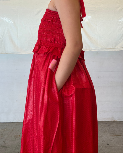 2-in-1 ドレススカート - Red